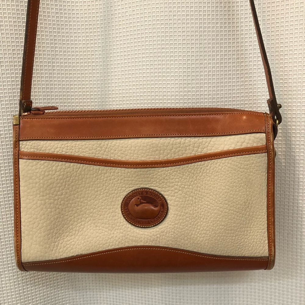 Dooney & Bourke Cream and Tan Leather Bag